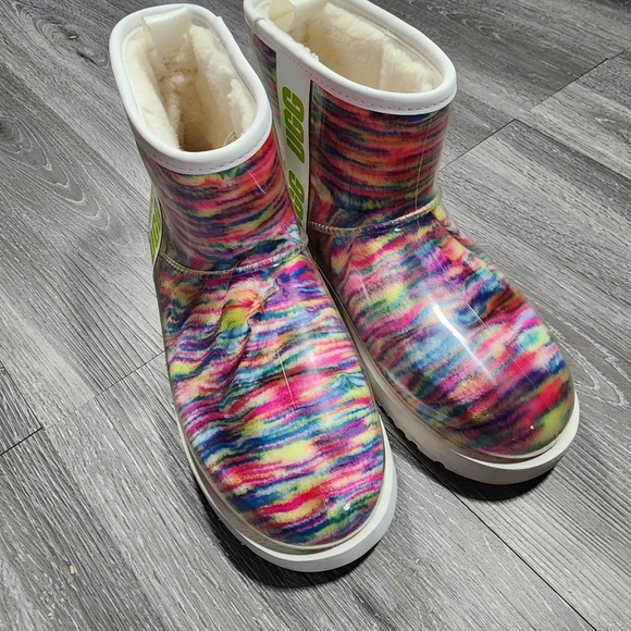 Womens UGG® Classic Clear Mini II Pixelate Boot - Multicolor - Picture 3 of 11